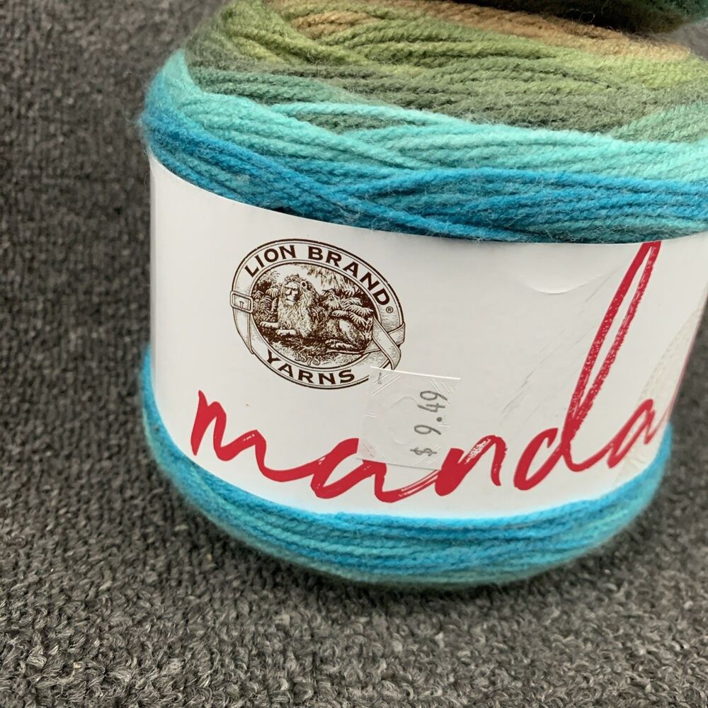Lot Of 2 Lion Brand Mandala Yarn Dragon Light Yarn 5.3oz 590yds Cake - Picture 3 of 11